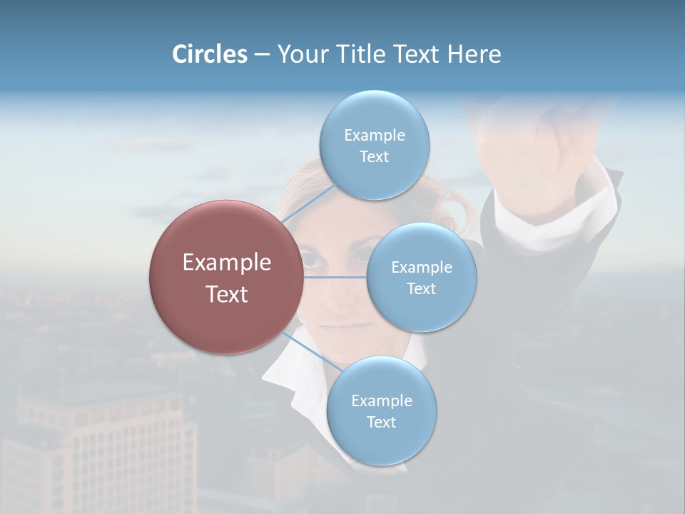Cityscape Skyscraper Hand PowerPoint Template