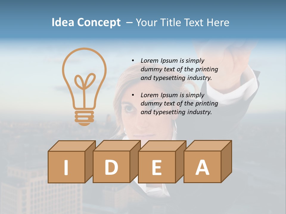 Cityscape Skyscraper Hand PowerPoint Template