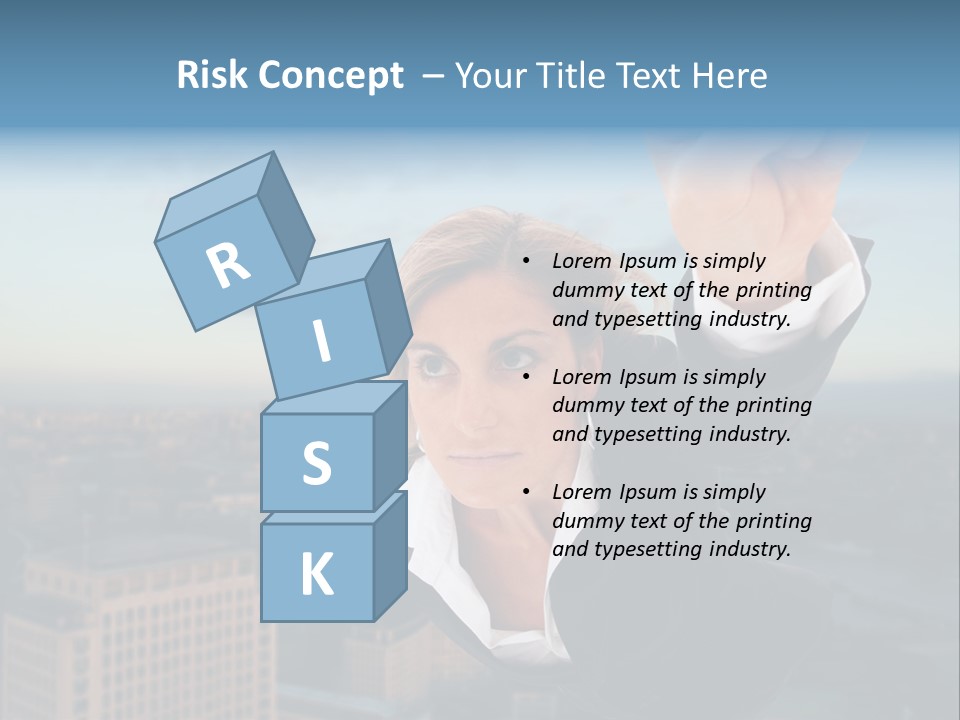 Cityscape Skyscraper Hand PowerPoint Template