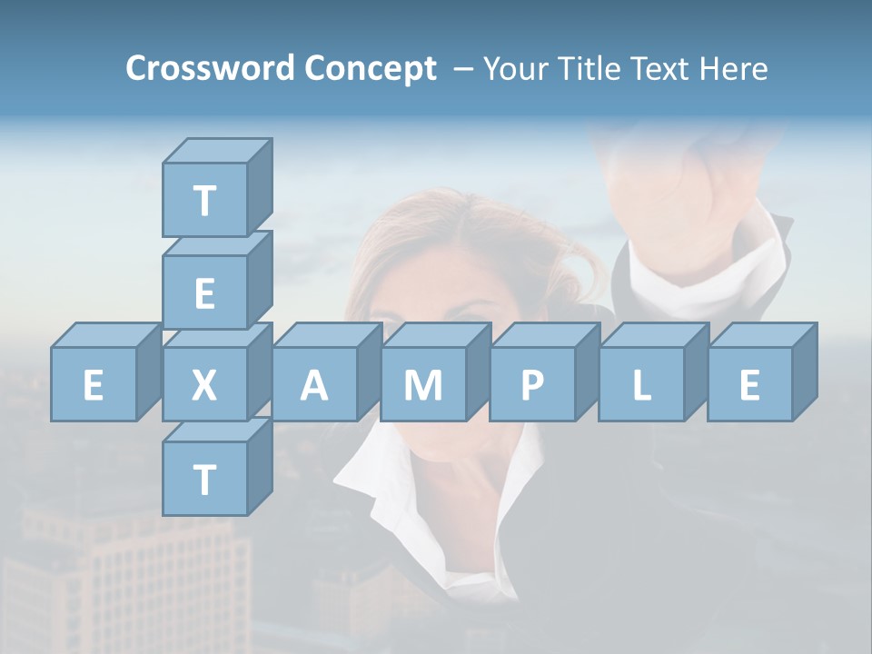 Cityscape Skyscraper Hand PowerPoint Template