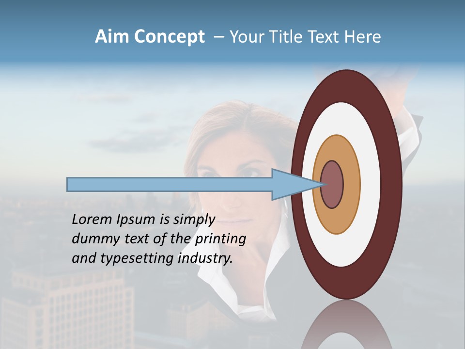 Cityscape Skyscraper Hand PowerPoint Template