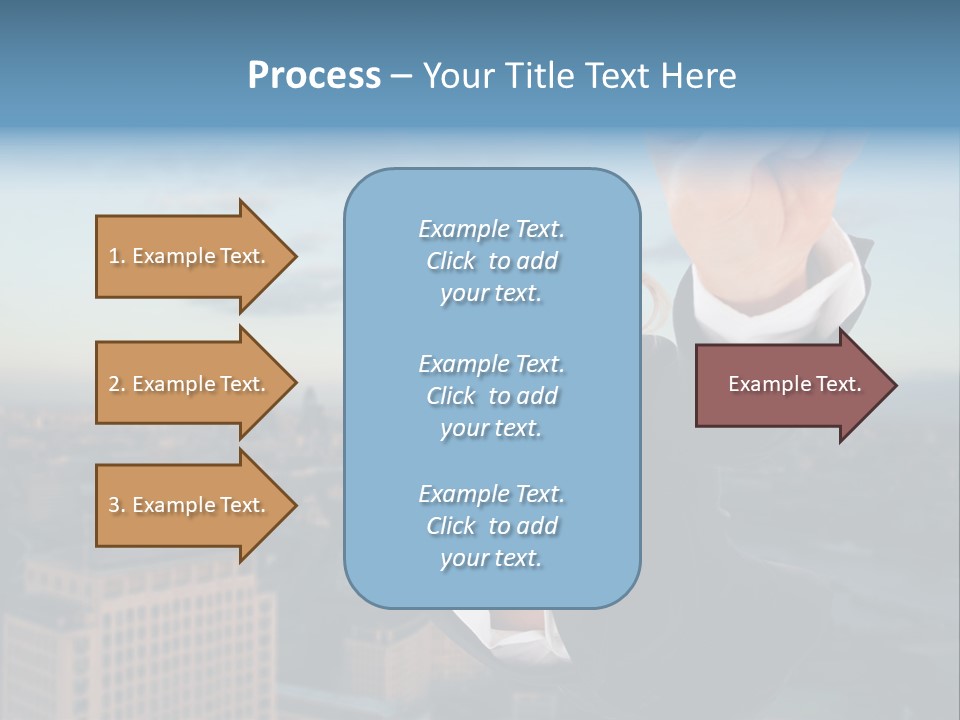 Cityscape Skyscraper Hand PowerPoint Template