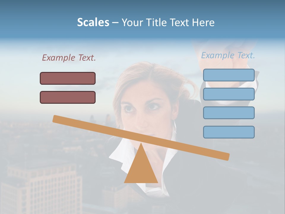 Cityscape Skyscraper Hand PowerPoint Template