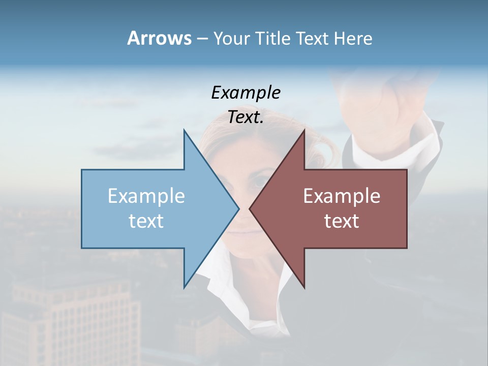 Cityscape Skyscraper Hand PowerPoint Template