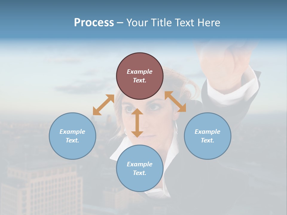 Cityscape Skyscraper Hand PowerPoint Template