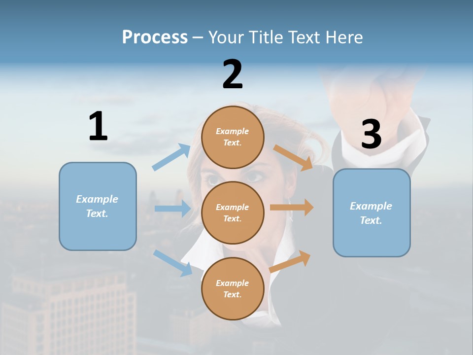 Cityscape Skyscraper Hand PowerPoint Template