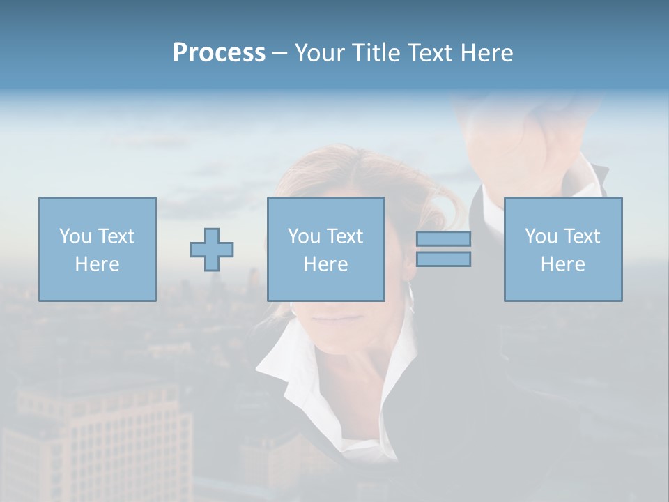 Cityscape Skyscraper Hand PowerPoint Template