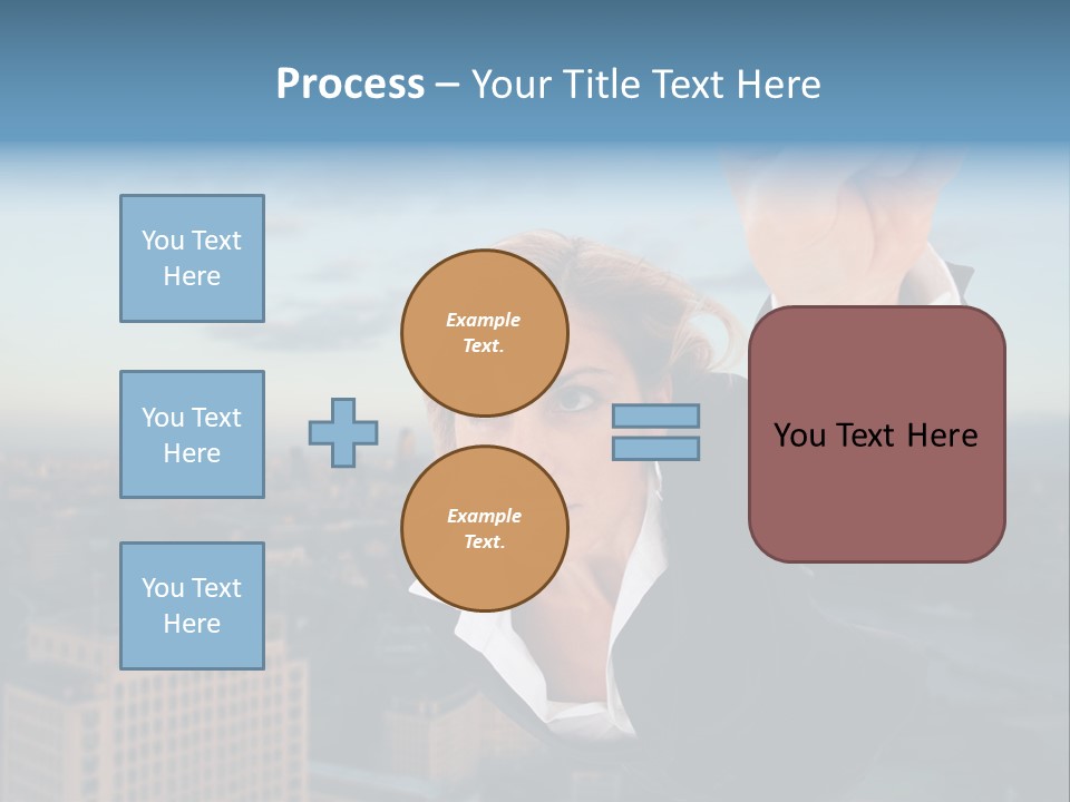 Cityscape Skyscraper Hand PowerPoint Template
