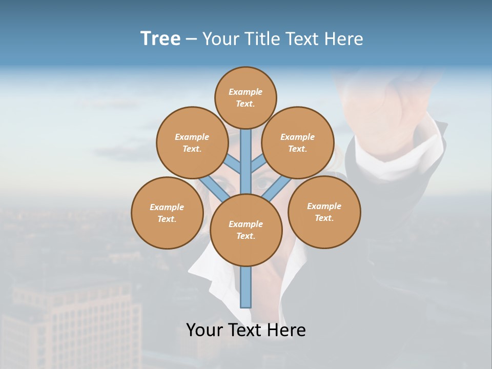 Cityscape Skyscraper Hand PowerPoint Template