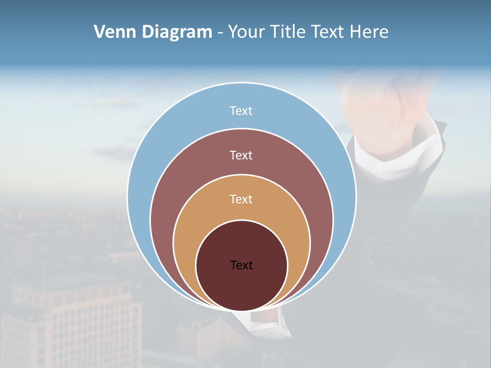Cityscape Skyscraper Hand PowerPoint Template