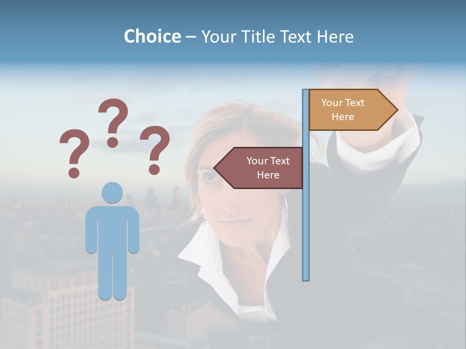 Cityscape Skyscraper Hand PowerPoint Template