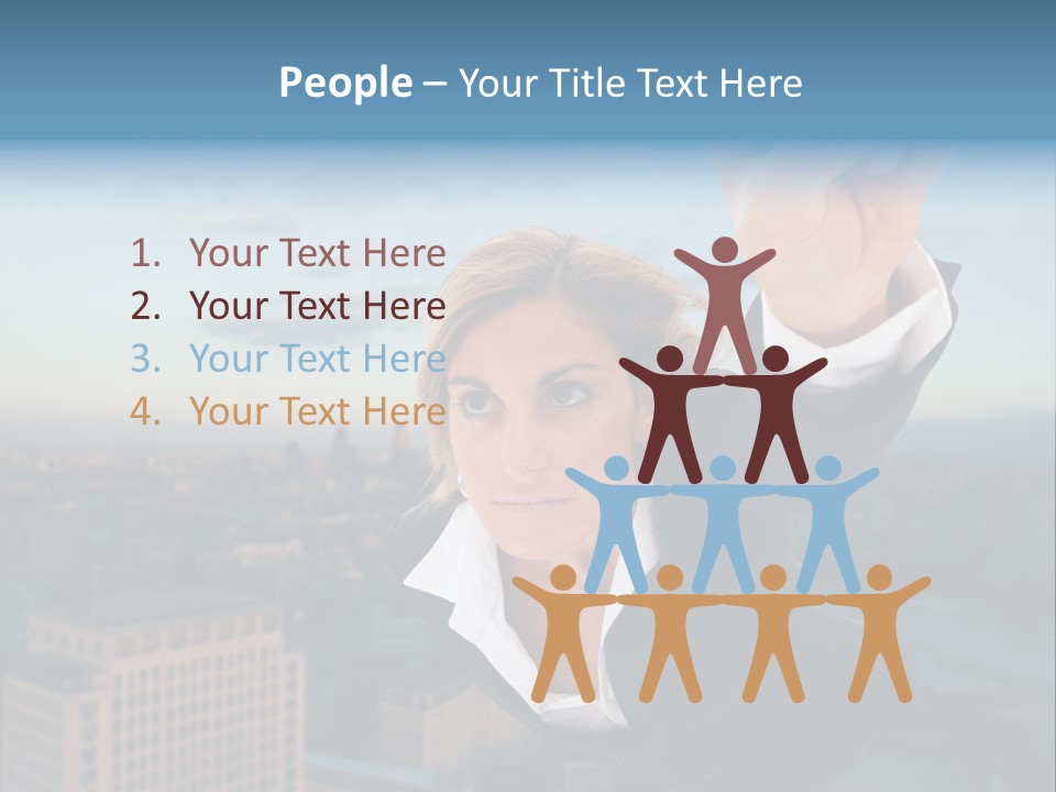 Cityscape Skyscraper Hand PowerPoint Template