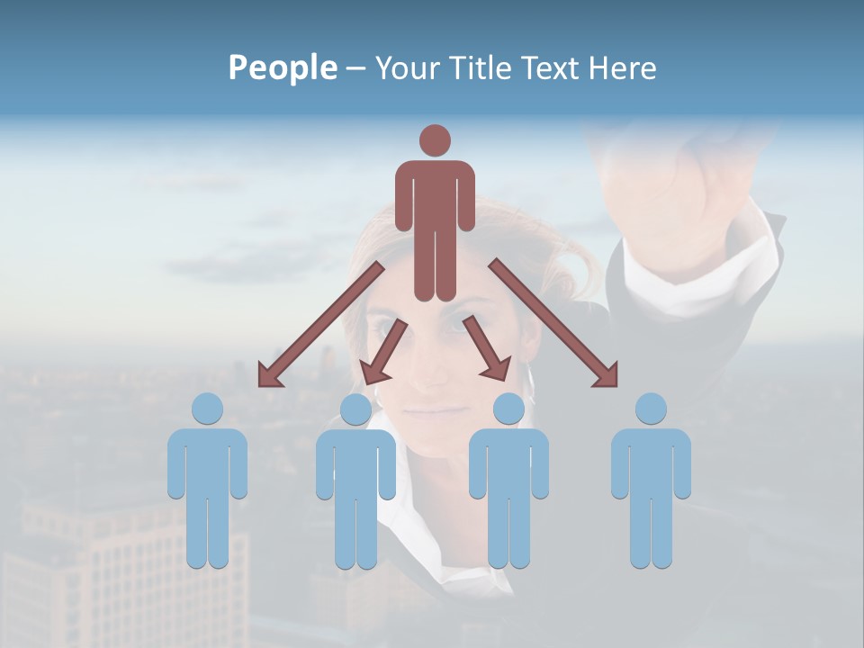 Cityscape Skyscraper Hand PowerPoint Template