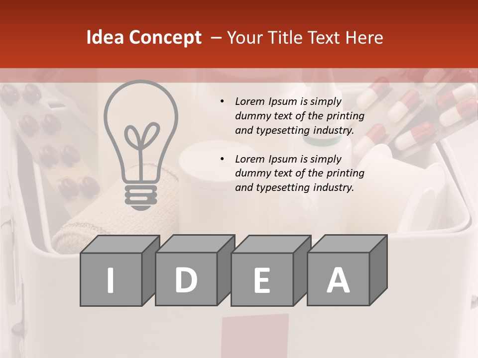 Wellness Studio Shot First Aid Box PowerPoint Template