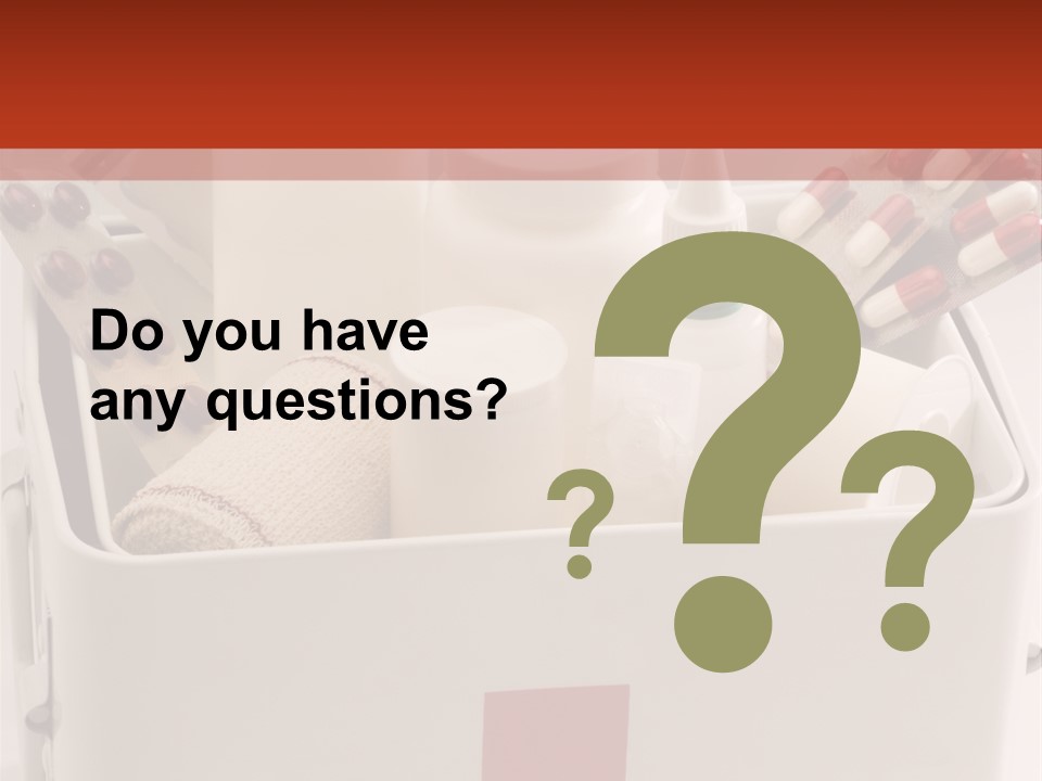 Wellness Studio Shot First Aid Box PowerPoint Template