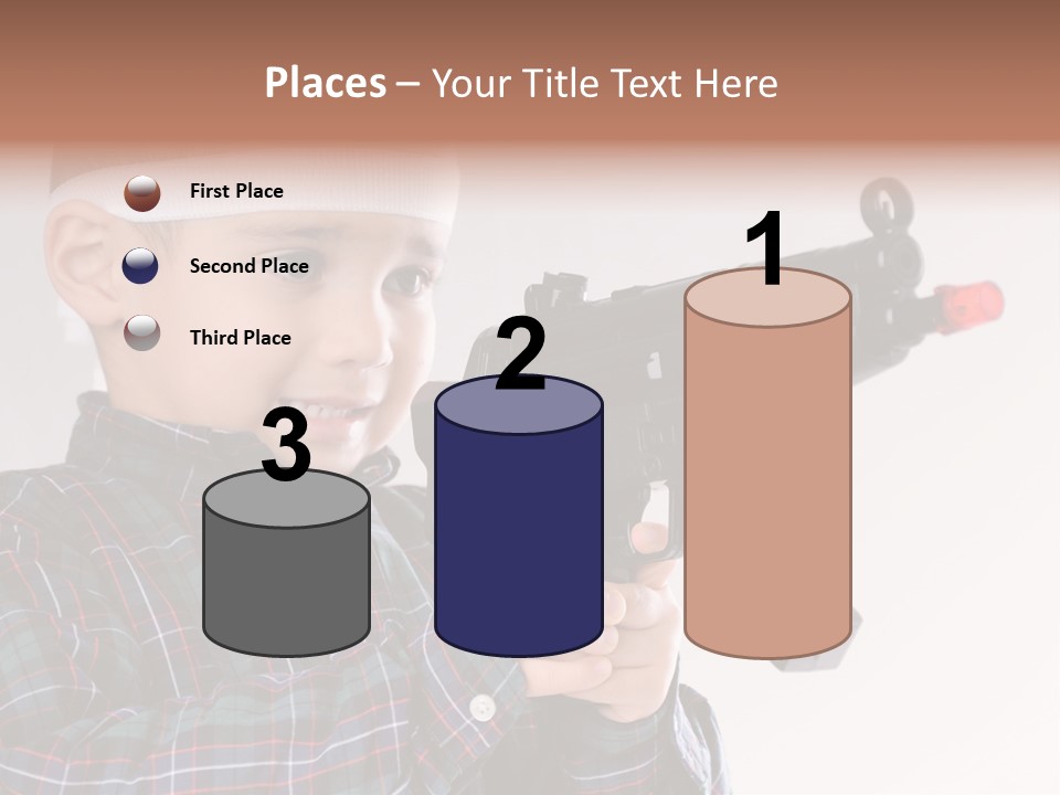 Kid Rifle Child PowerPoint Template