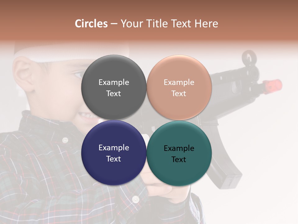 Kid Rifle Child PowerPoint Template