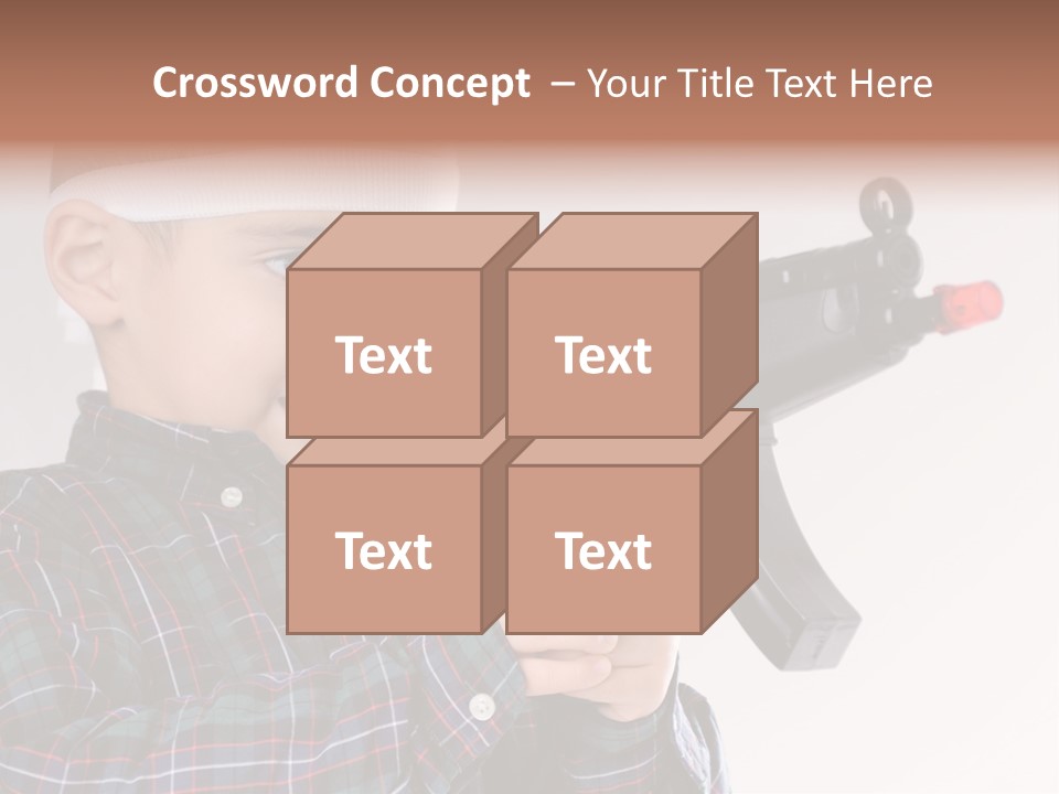 Kid Rifle Child PowerPoint Template