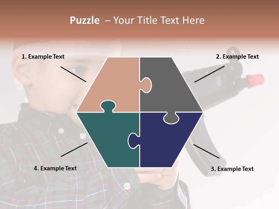 Kid Rifle Child PowerPoint Template