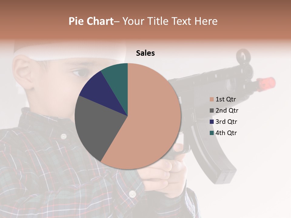 Kid Rifle Child PowerPoint Template