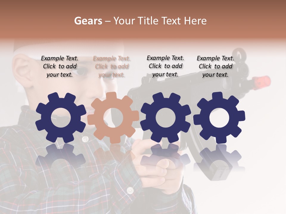 Kid Rifle Child PowerPoint Template