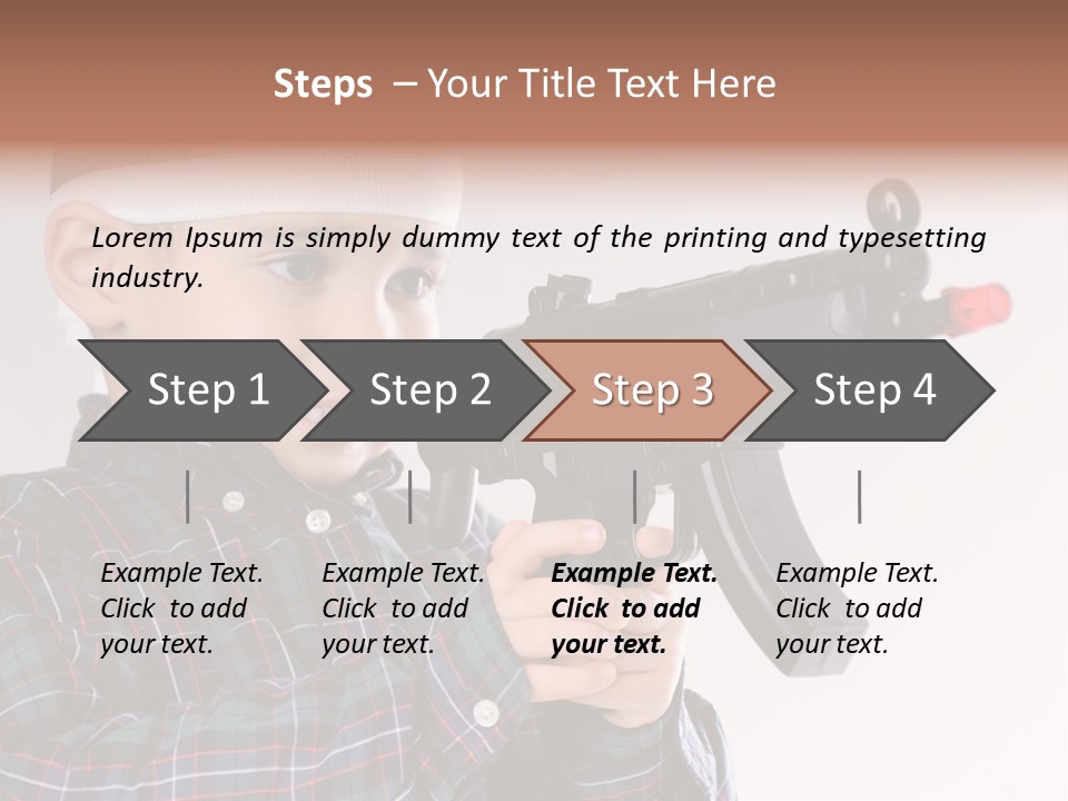 Kid Rifle Child PowerPoint Template