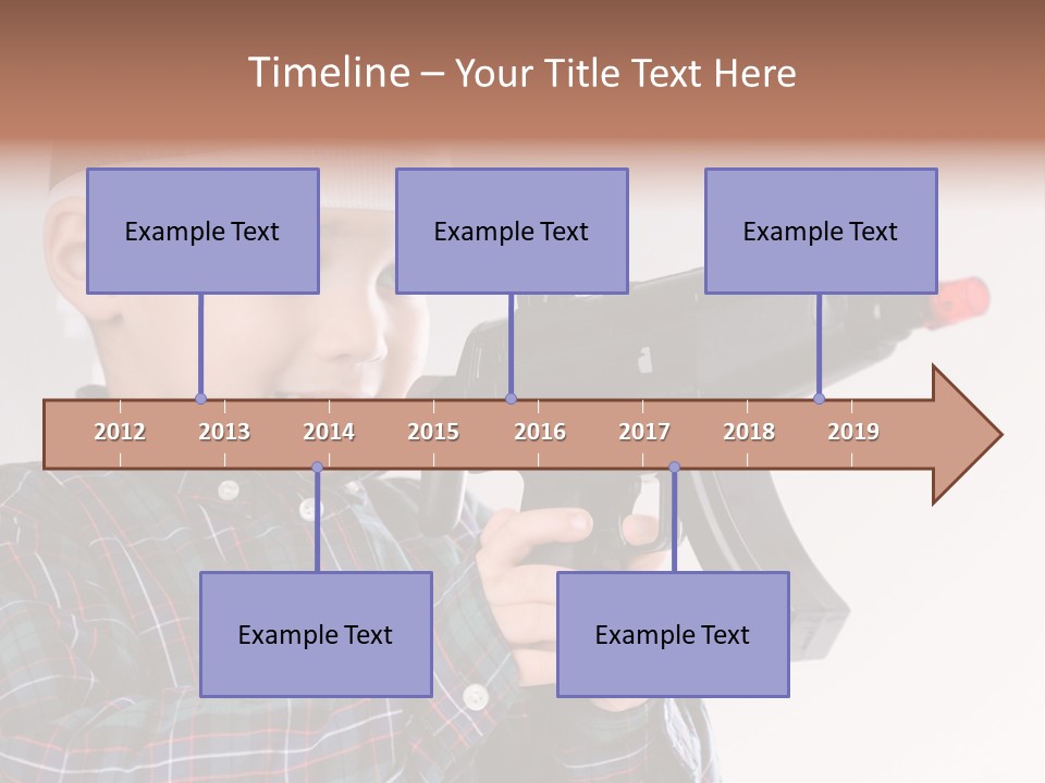 Kid Rifle Child PowerPoint Template