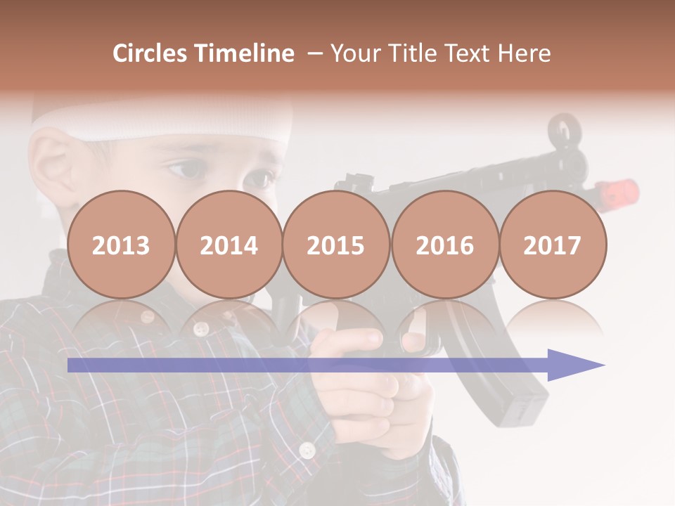 Kid Rifle Child PowerPoint Template