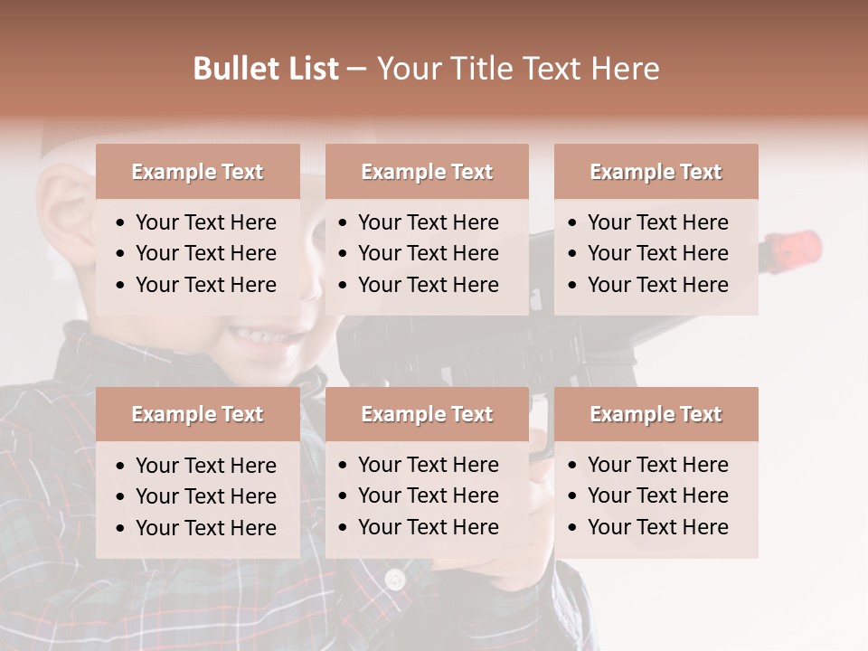 Kid Rifle Child PowerPoint Template