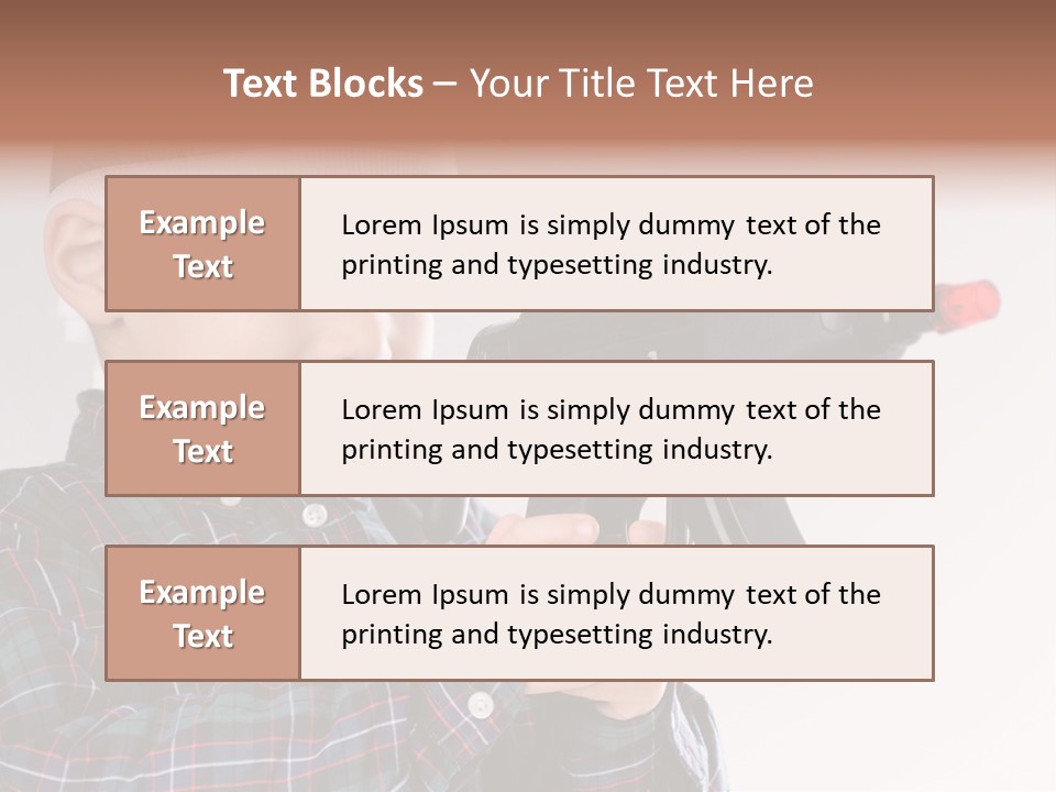 Kid Rifle Child PowerPoint Template