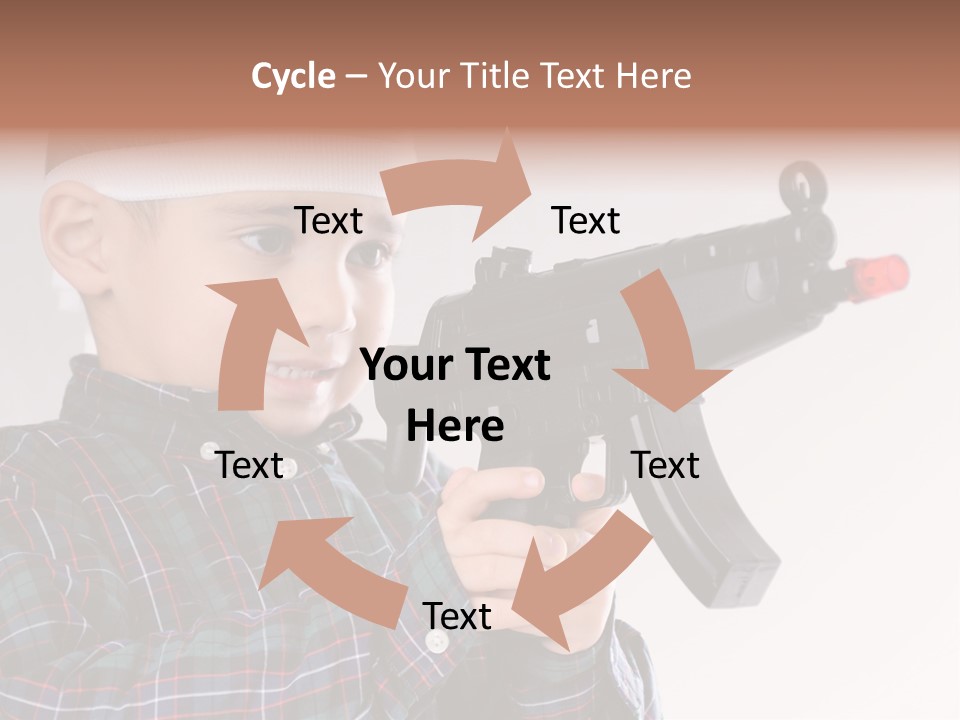 Kid Rifle Child PowerPoint Template