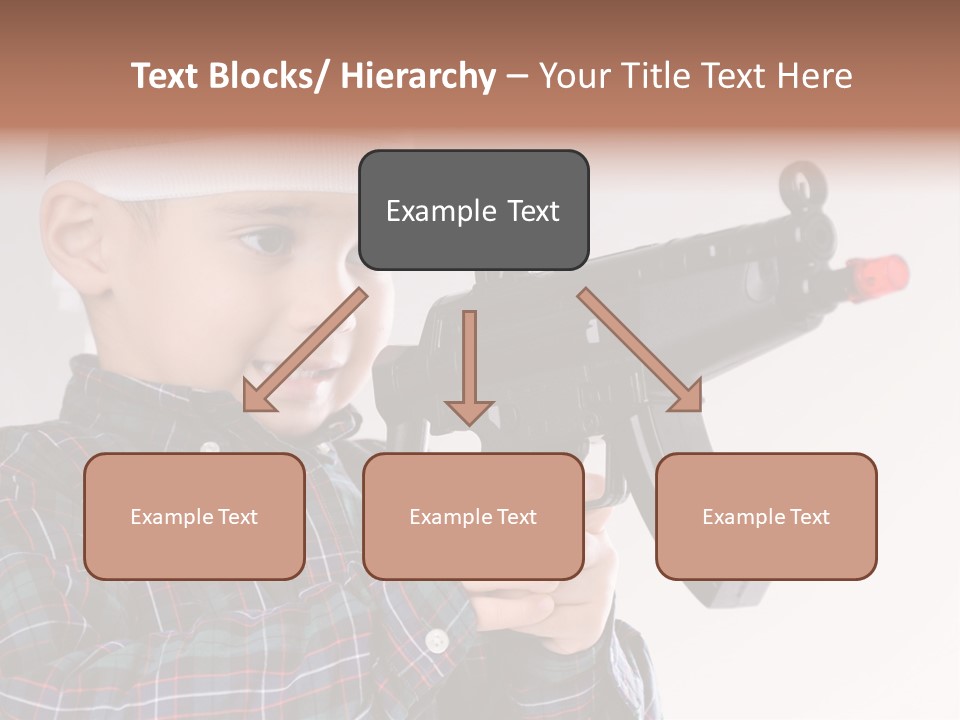 Kid Rifle Child PowerPoint Template