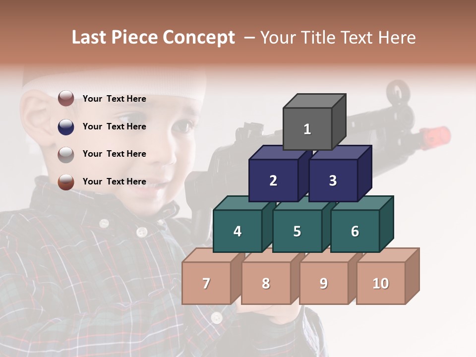 Kid Rifle Child PowerPoint Template