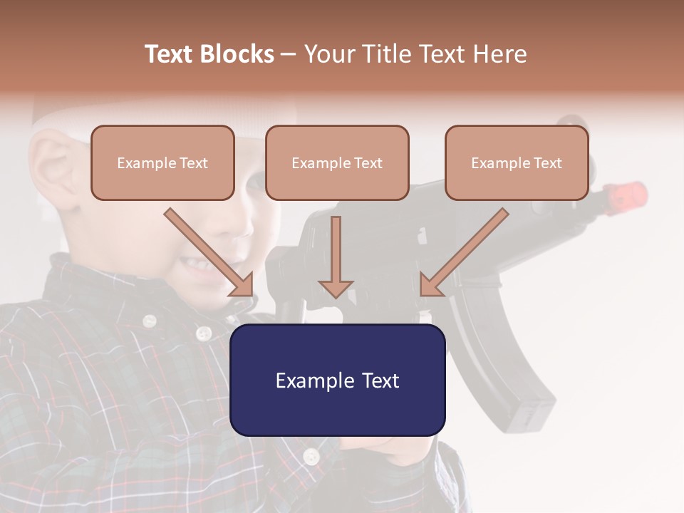 Kid Rifle Child PowerPoint Template