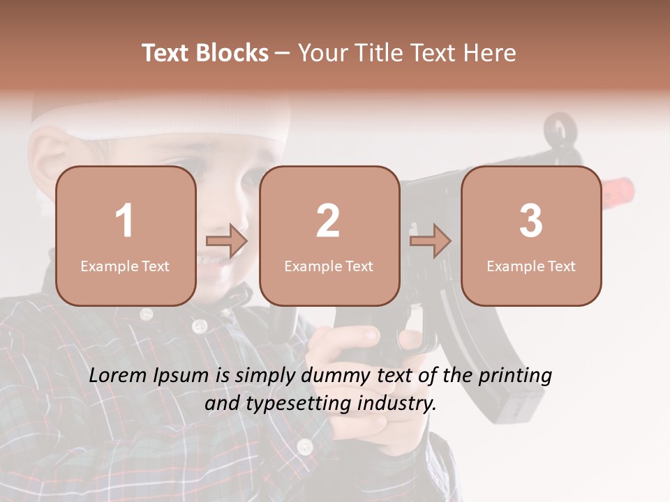 Kid Rifle Child PowerPoint Template