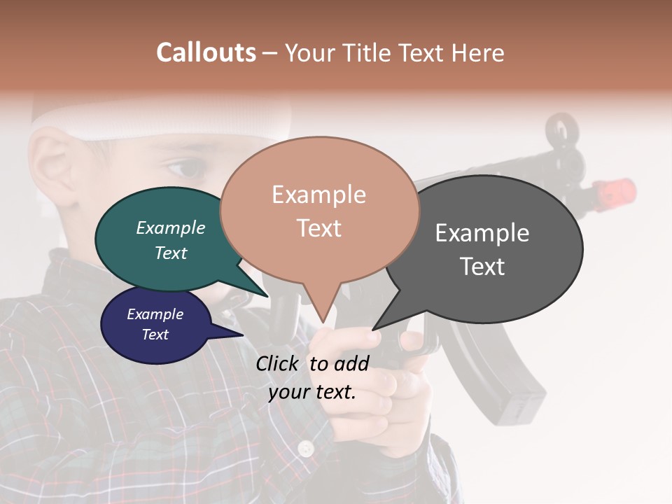 Kid Rifle Child PowerPoint Template