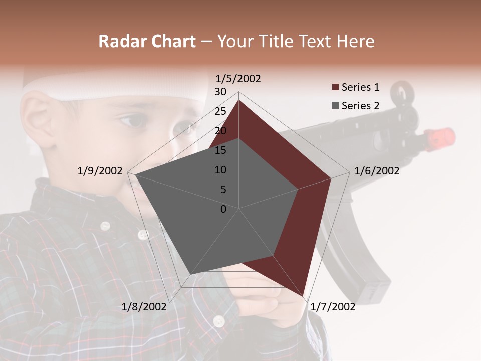Kid Rifle Child PowerPoint Template