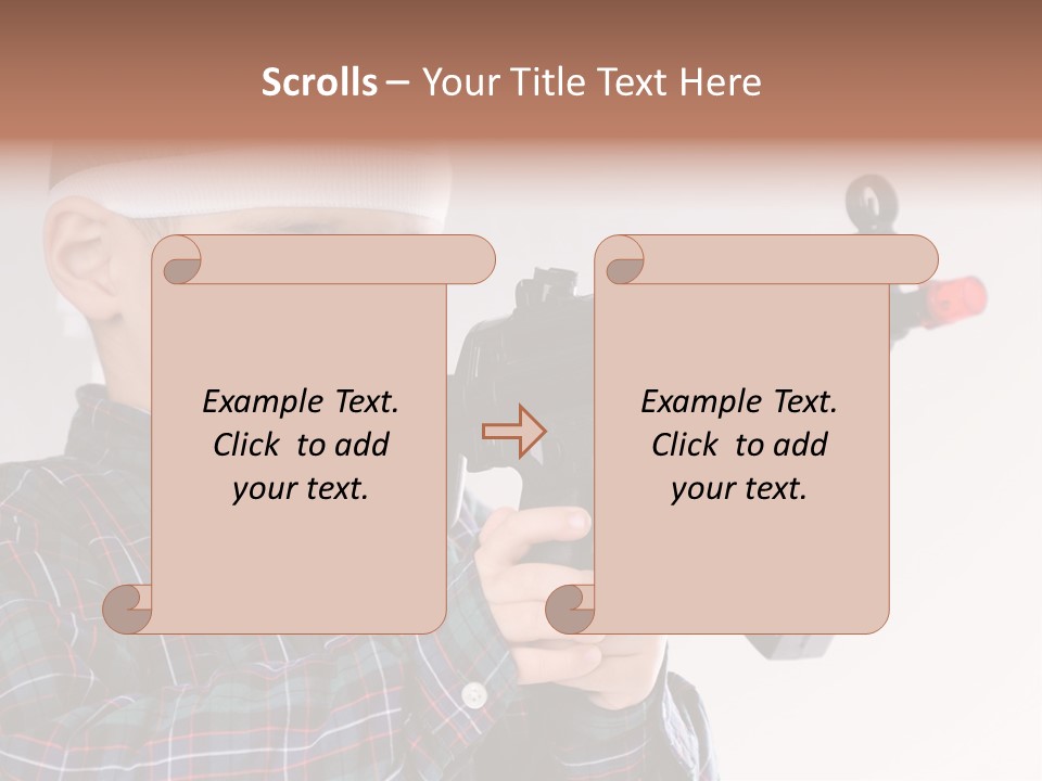 Kid Rifle Child PowerPoint Template