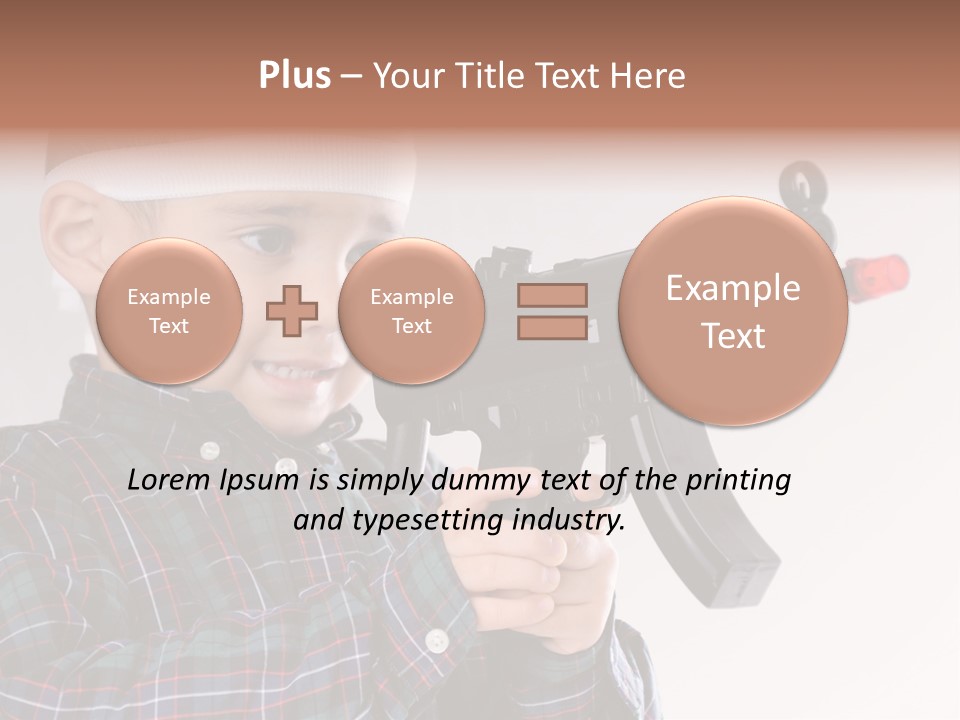 Kid Rifle Child PowerPoint Template