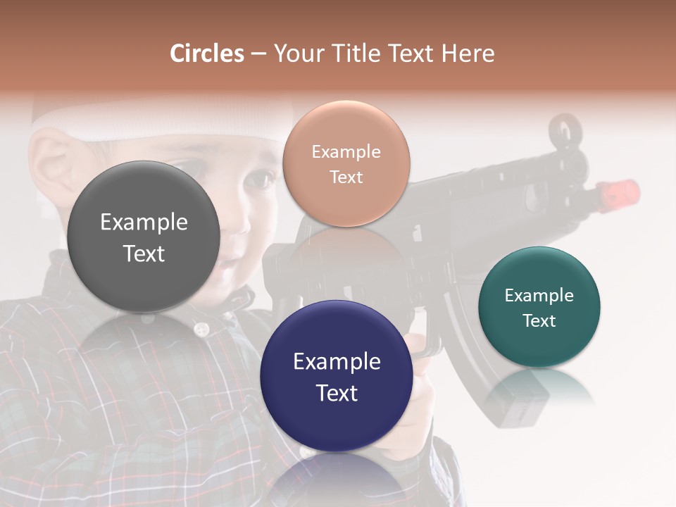 Kid Rifle Child PowerPoint Template