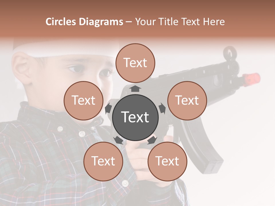 Kid Rifle Child PowerPoint Template
