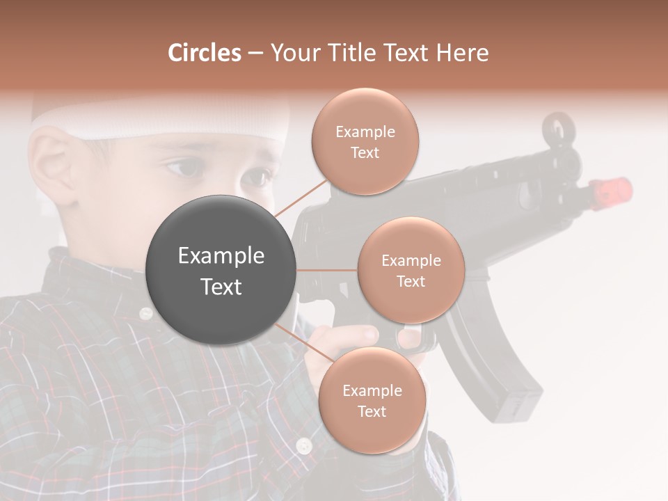 Kid Rifle Child PowerPoint Template