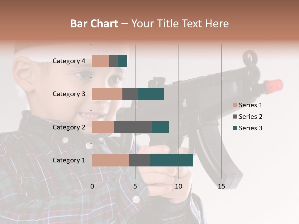 Kid Rifle Child PowerPoint Template