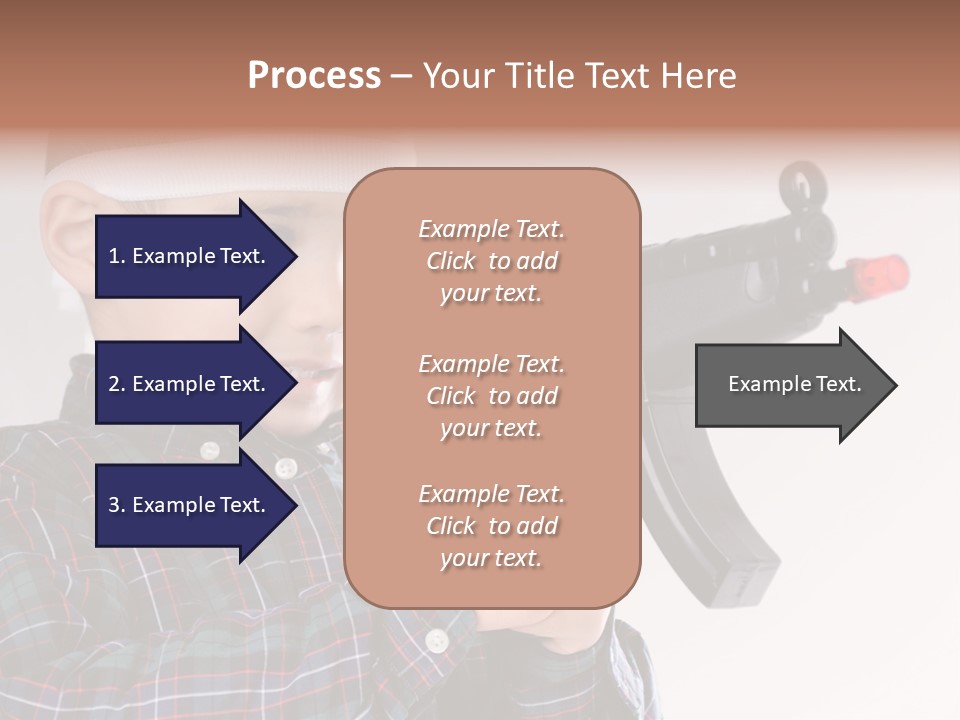 Kid Rifle Child PowerPoint Template