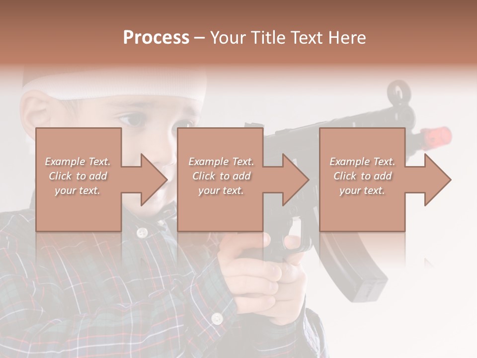 Kid Rifle Child PowerPoint Template