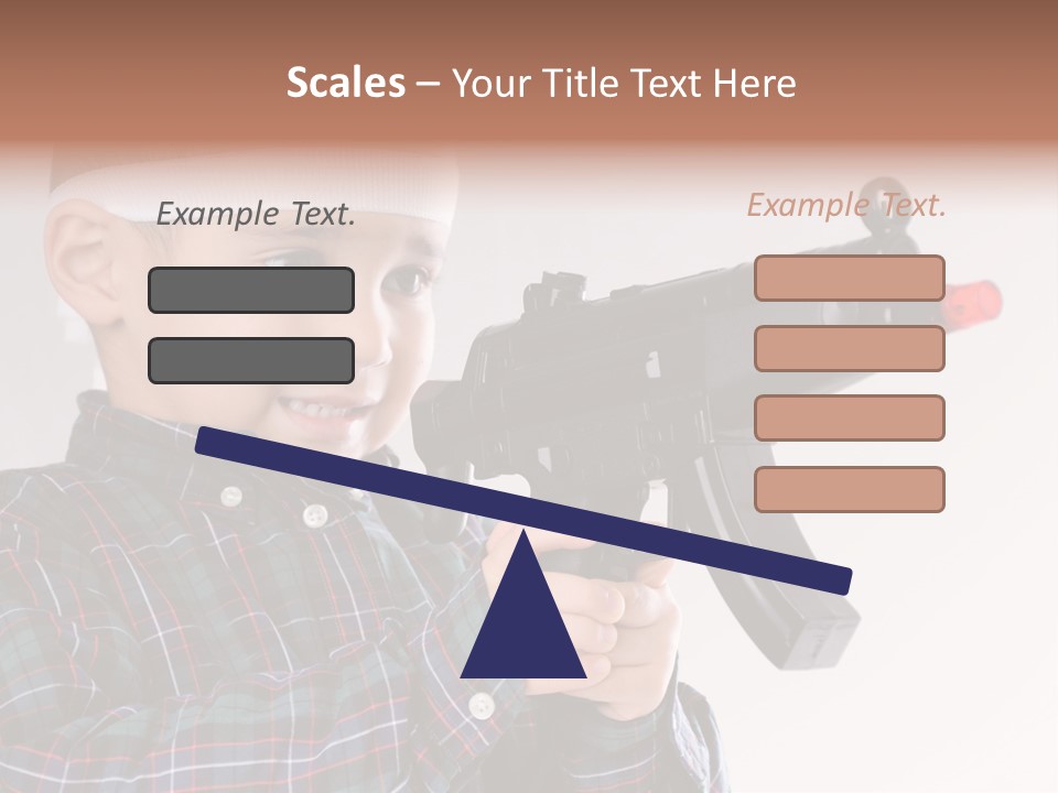 Kid Rifle Child PowerPoint Template