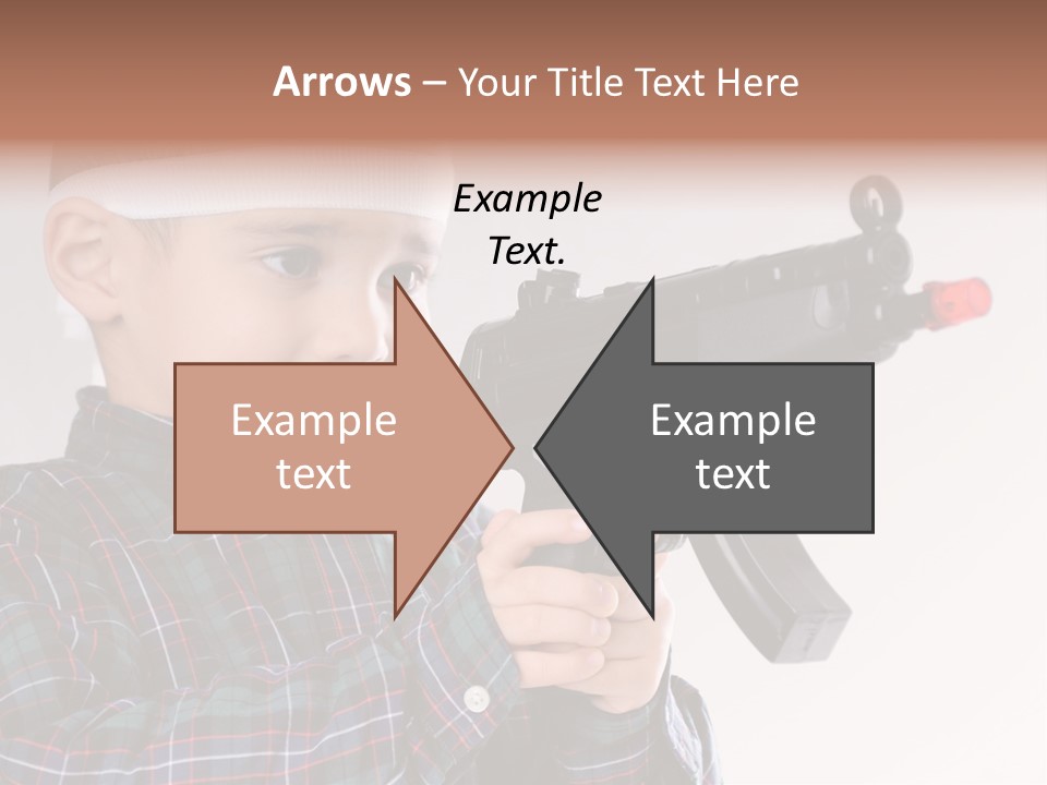 Kid Rifle Child PowerPoint Template