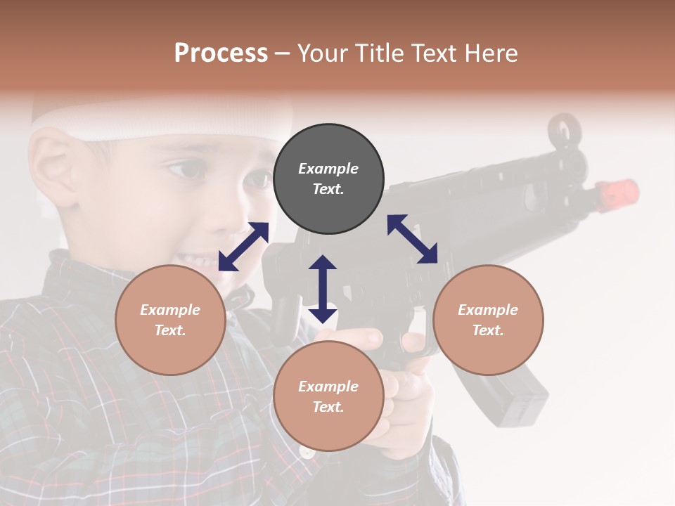 Kid Rifle Child PowerPoint Template