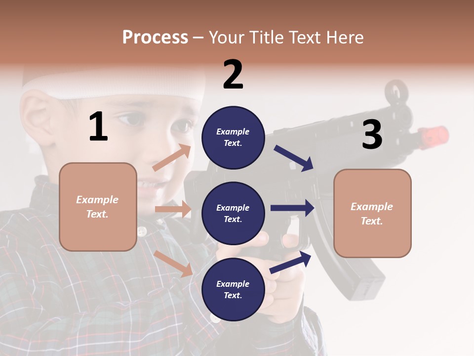 Kid Rifle Child PowerPoint Template