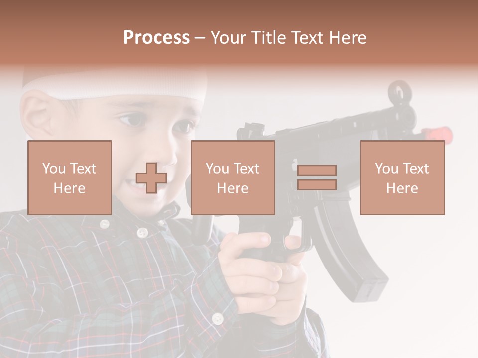 Kid Rifle Child PowerPoint Template